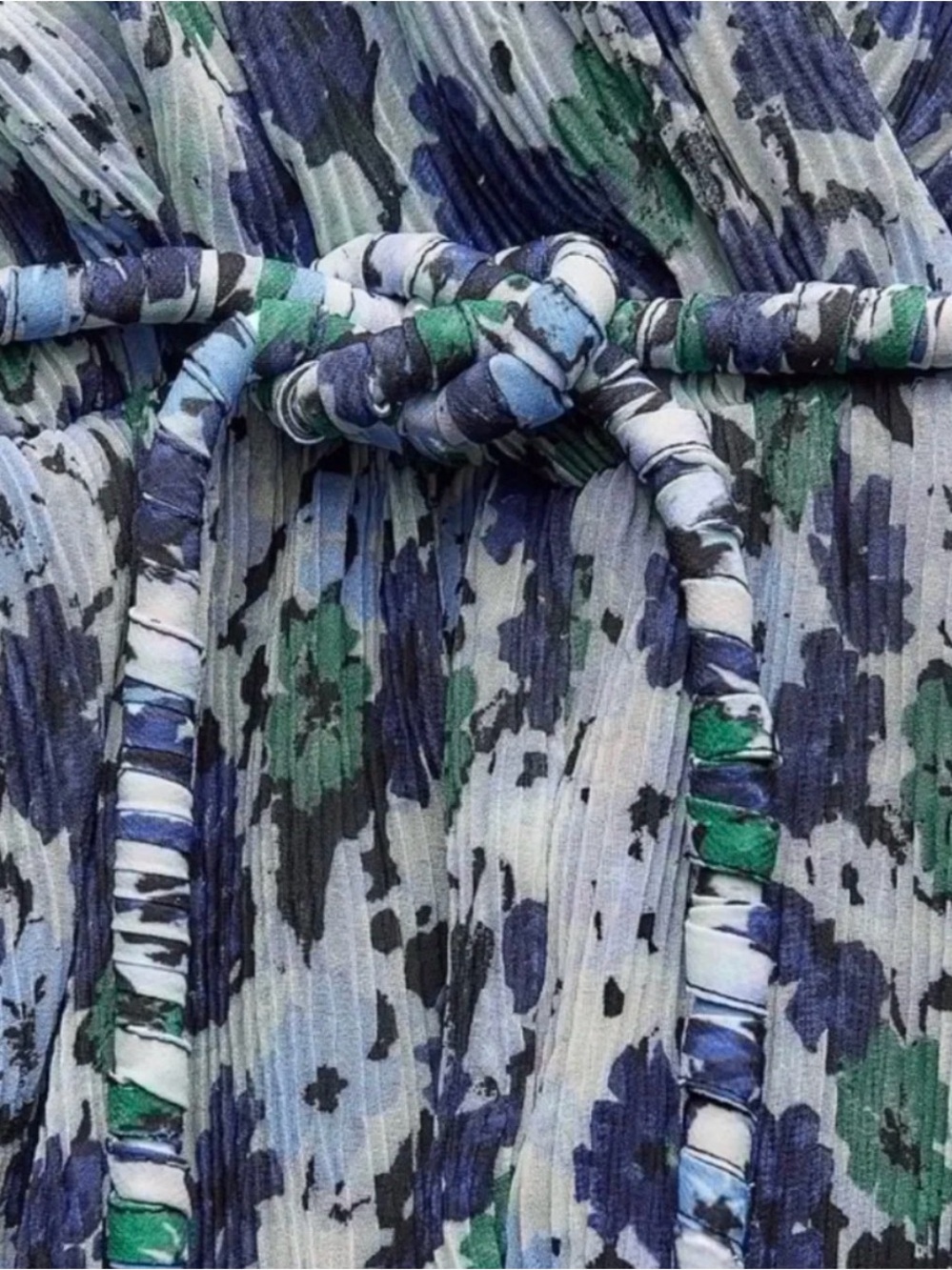 Zara Blue Green Floral Long-Sleeve Romper - Picture 5 of 5